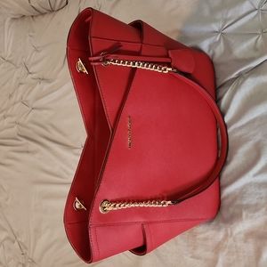Michael kors jet set red flame tote
